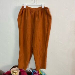 100% Linen Pants Tapered Straight Leg Made in USA CALIFORNIA THREADS Hari Casual